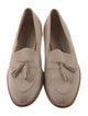 Manolo Blahnik Suede Tassel Accents Loafers