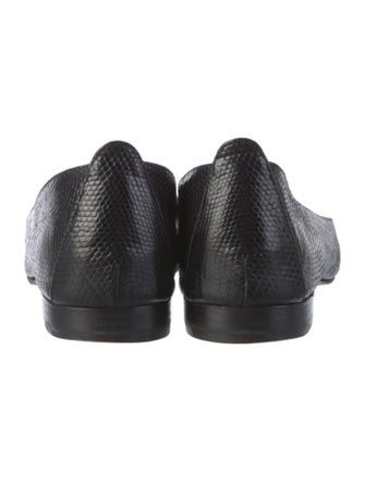 Manolo Blahnik Denim Animal Print Ballet Flats