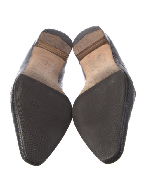 Manolo Blahnik Denim Animal Print Ballet Flats