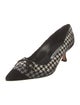 Manolo Blahnik Printed Bow Accents Pumps