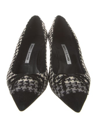 Manolo Blahnik Printed Bow Accents Pumps