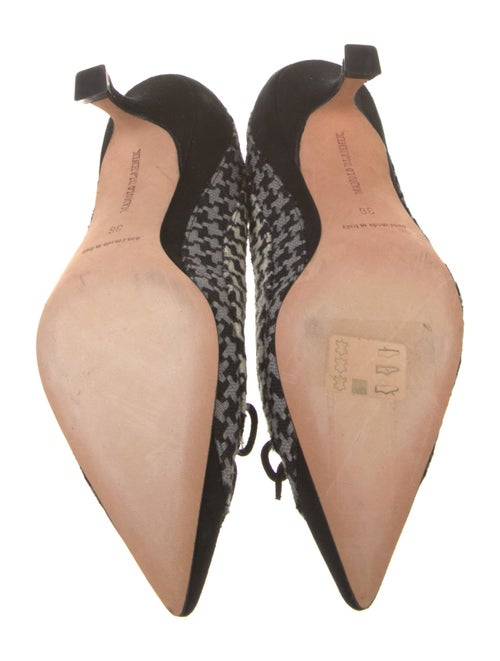 Manolo Blahnik Printed Bow Accents Pumps