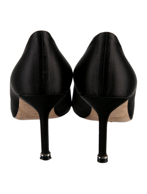 Manolo Blahnik Satin Crystal Embellishments Pumps