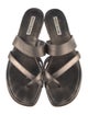 Manolo Blahnik Leather Slides