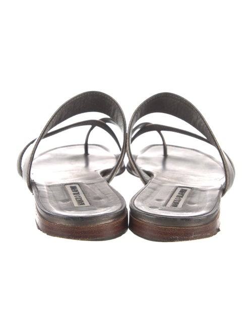 Manolo Blahnik Leather Slides