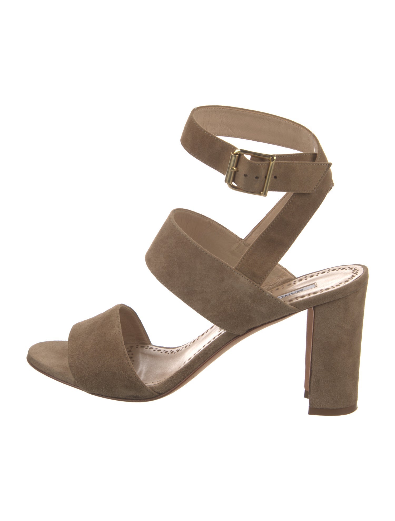 Manolo Blahnik Suede Sandals