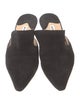 Manolo Blahnik Suede Bow Accents Mules