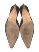 Manolo Blahnik Suede Bow Accents Mules