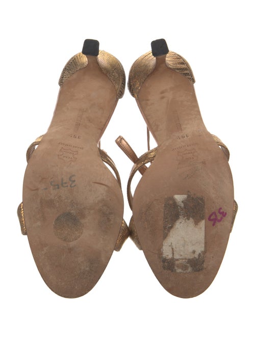 Manolo Blahnik Leather T-Strap Sandals