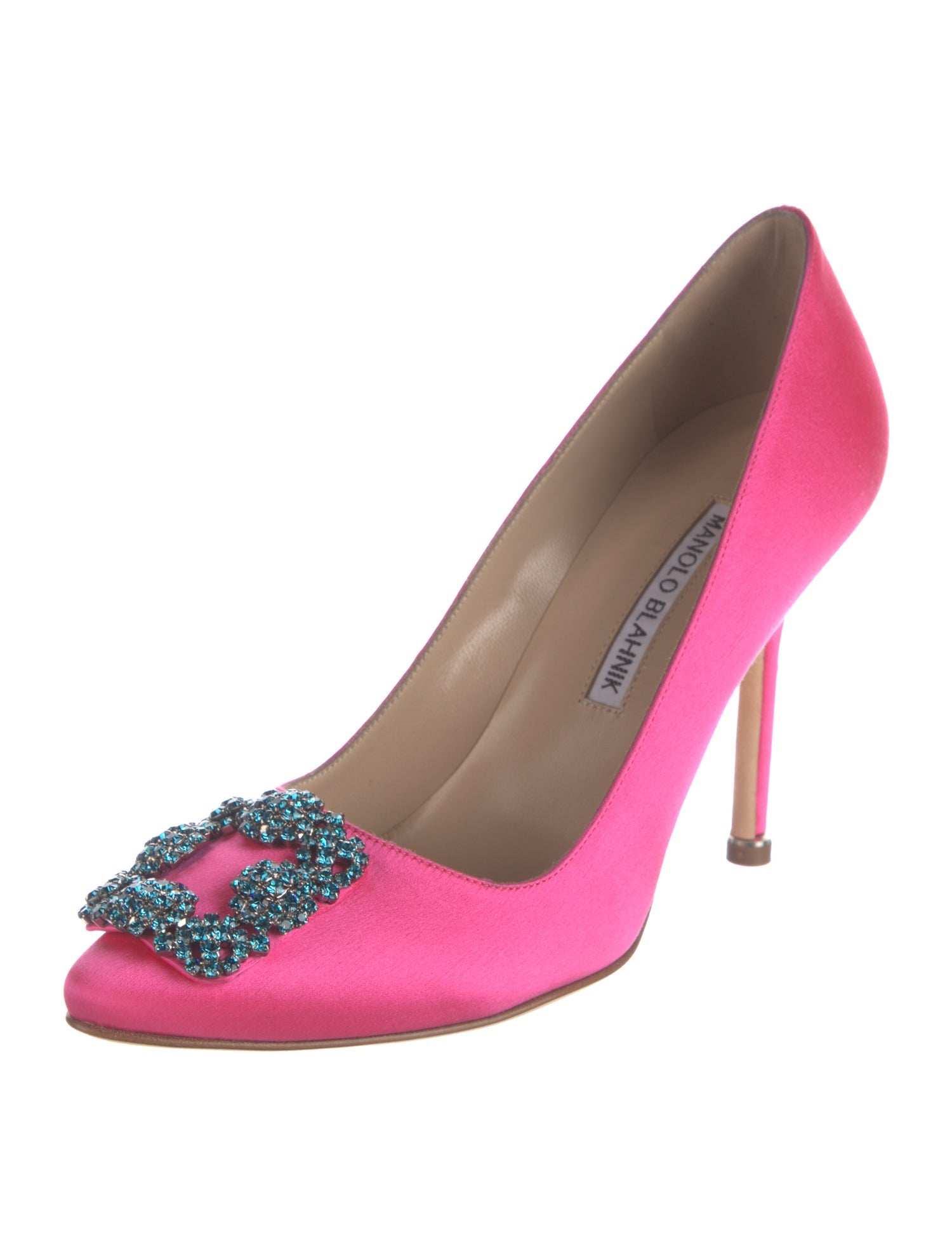 Manolo Blahnik Hangisi Satin Pumps