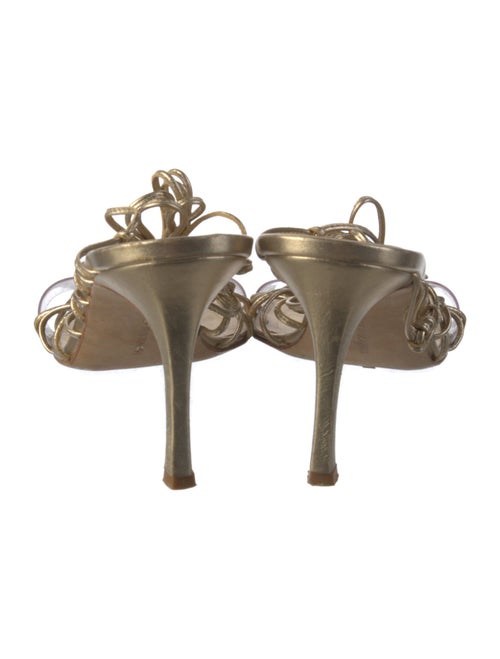 Manolo Blahnik Leather Animal Print Gladiator Sandals