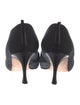 Manolo Blahnik Canvas Bow Accents Pumps