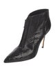 Manolo Blahnik Snakeskin Animal Print Lace-Up Boots