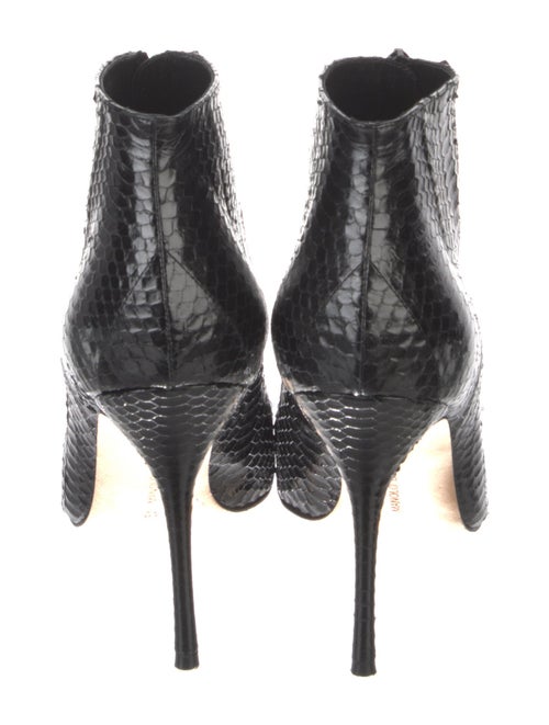Manolo Blahnik Snakeskin Animal Print Lace-Up Boots