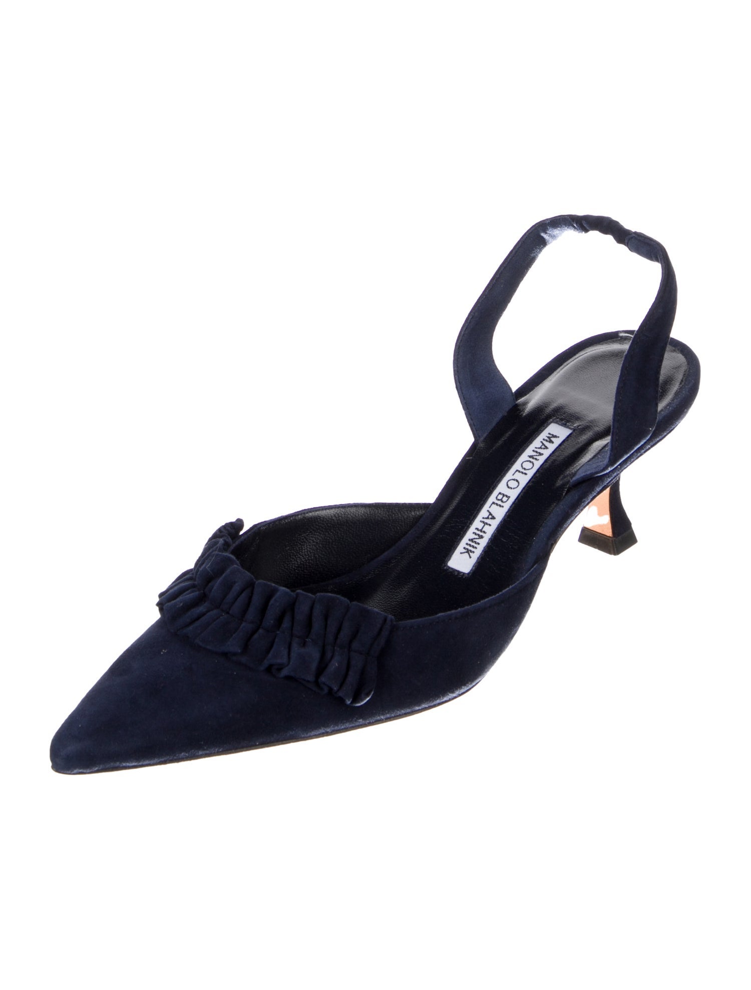 Manolo Blahnik Maysli Suede Slingback Pumps