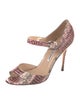 Manolo Blahnik Snakeskin Animal Print D'Orsay Pumps