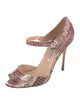 Manolo Blahnik Snakeskin Animal Print D'Orsay Pumps