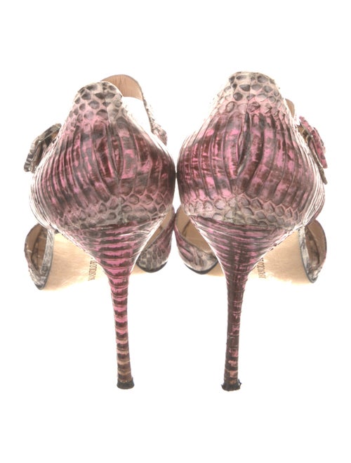 Manolo Blahnik Snakeskin Animal Print D'Orsay Pumps