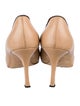 Manolo Blahnik Leather Grosgrain Trim Pumps