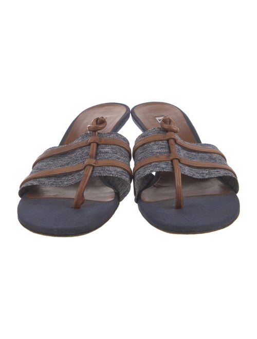 Manolo Blahnik Leather Slides