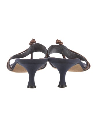 Manolo Blahnik Leather Slides