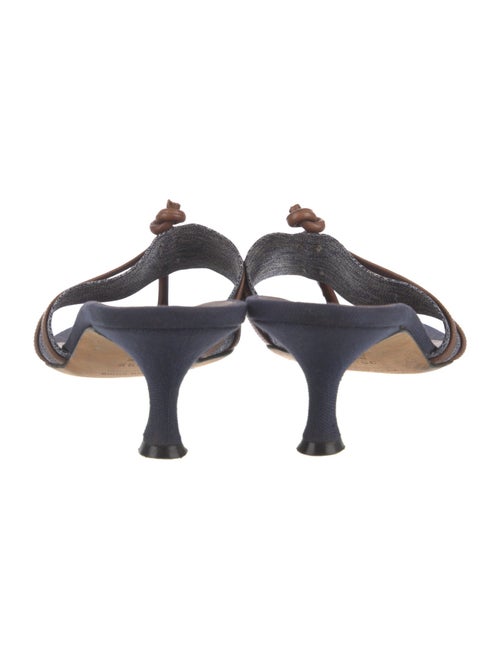 Manolo Blahnik Leather Slides