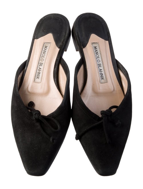 Manolo Blahnik Ballerimu Suede Mules
