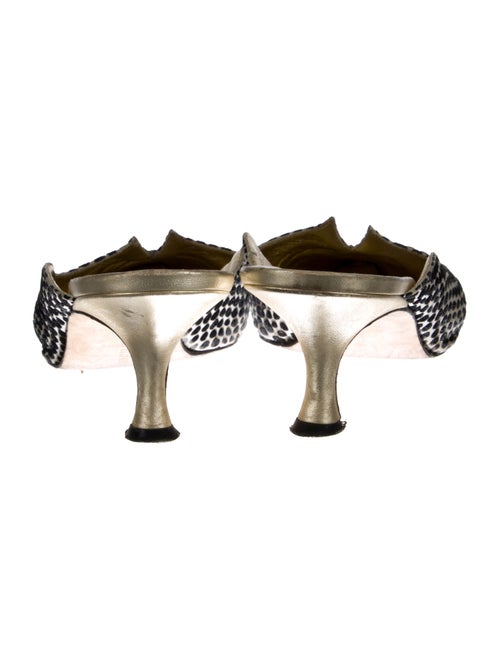 Manolo Blahnik Animal Print Mules