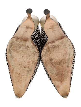 Manolo Blahnik Animal Print Mules