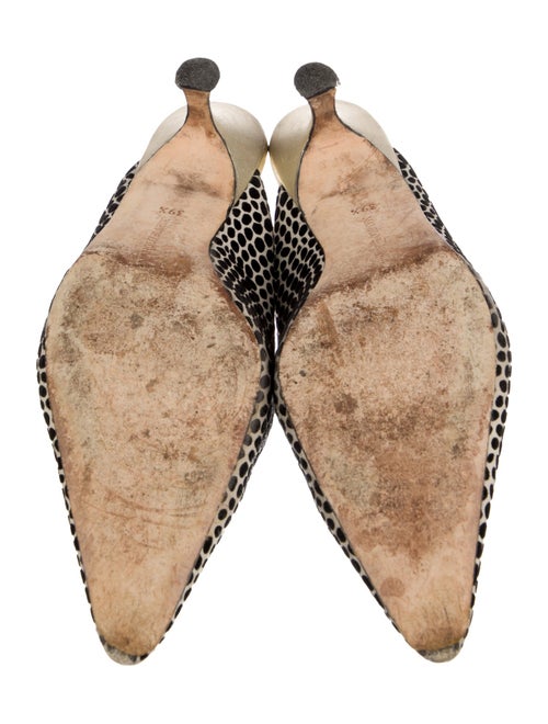 Manolo Blahnik Animal Print Mules