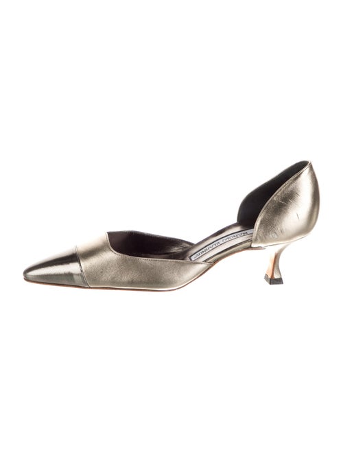 Manolo Blahnik Leather D'Orsay Pumps