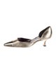 Manolo Blahnik Leather D'Orsay Pumps