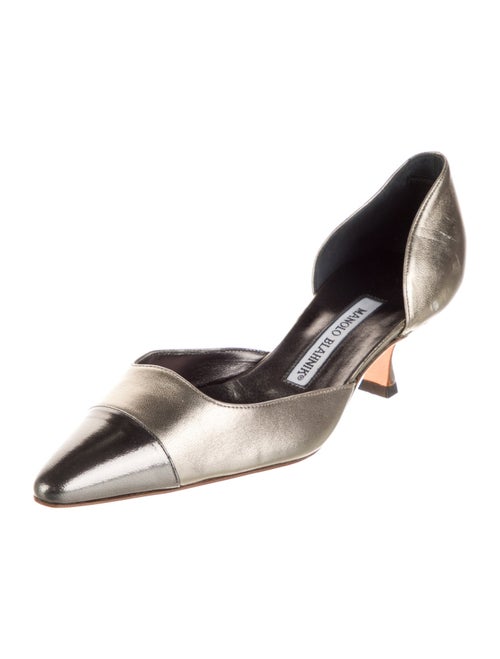 Manolo Blahnik Leather D'Orsay Pumps