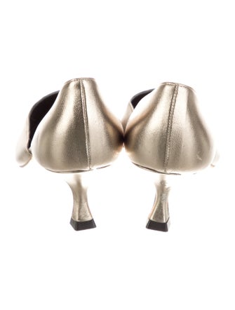 Manolo Blahnik Leather D'Orsay Pumps