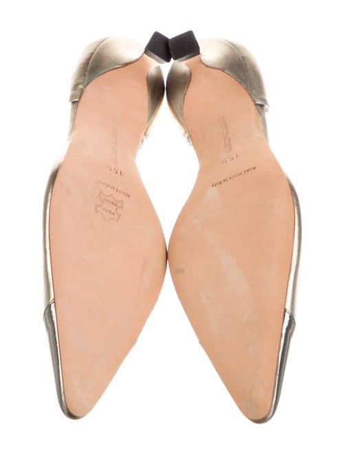 Manolo Blahnik Leather D'Orsay Pumps