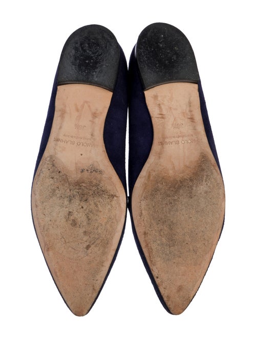 Manolo Blahnik Suede Mary Jane Flats