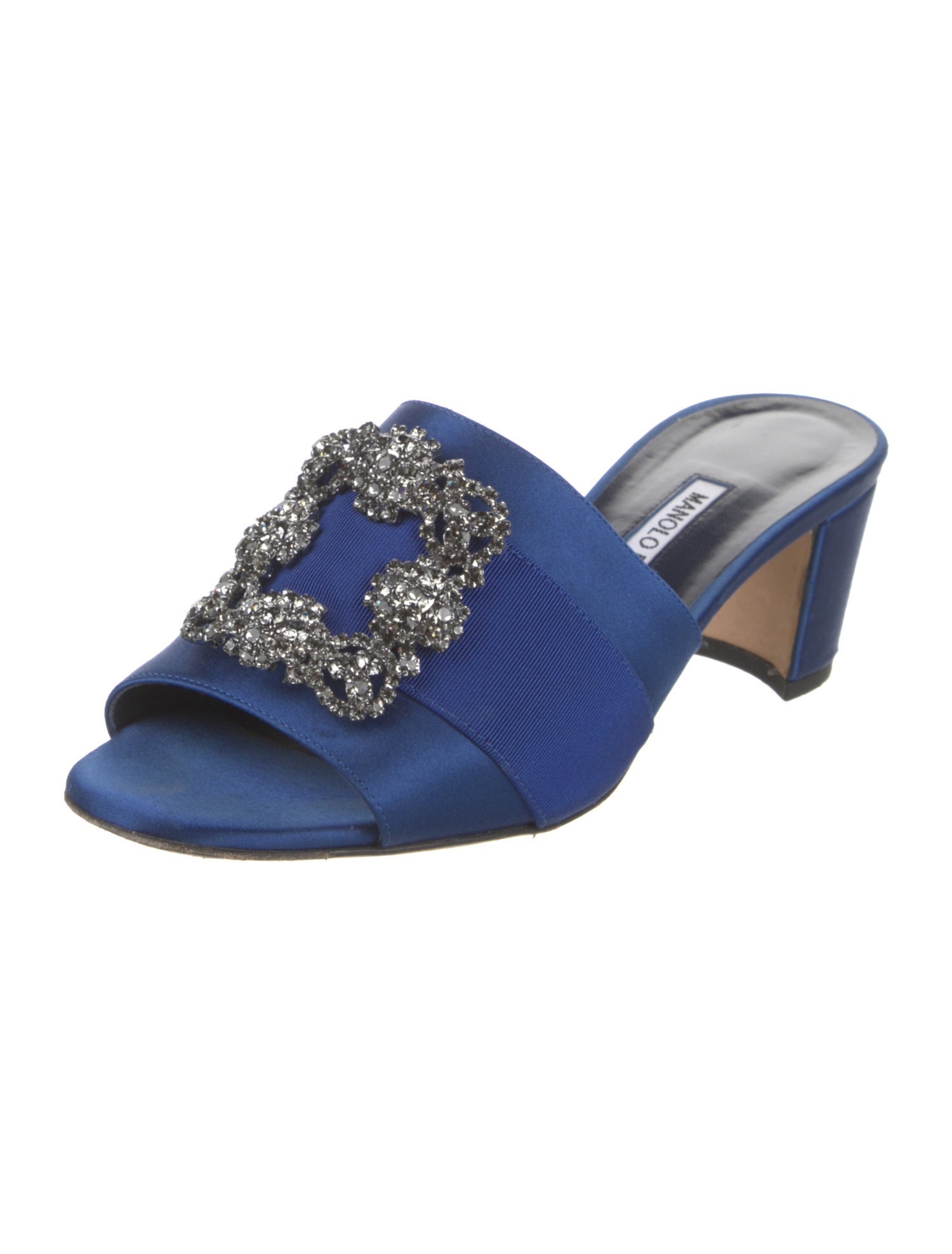 Manolo Blahnik Martamod Martanew Satin Slides