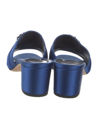 Manolo Blahnik Martamod Martanew Satin Slides