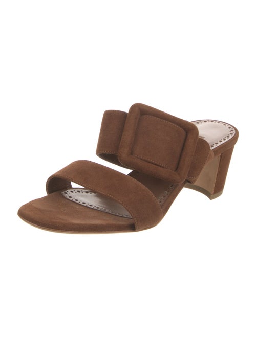 Manolo Blahnik Suede Slides