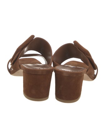 Manolo Blahnik Suede Slides