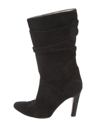 Manolo Blahnik Suede Slouch Boots