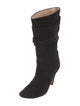 Manolo Blahnik Suede Slouch Boots