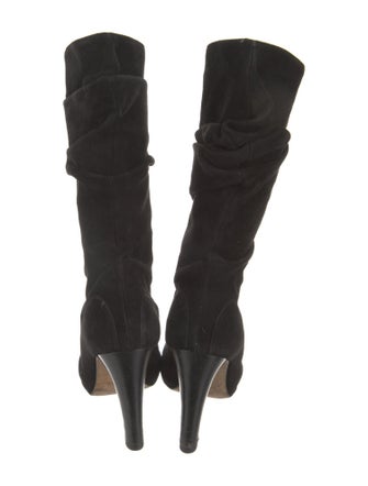 Manolo Blahnik Suede Slouch Boots