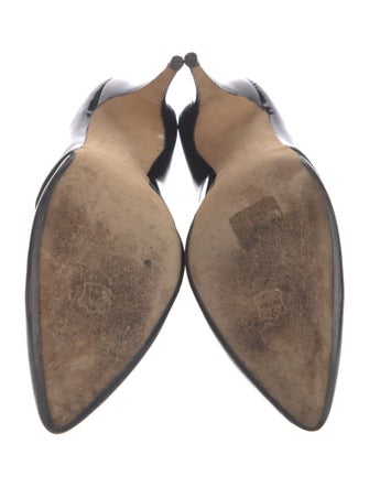 Manolo Blahnik Patent Leather T-Strap Pumps