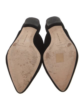 Manolo Blahnik Velvet Mules