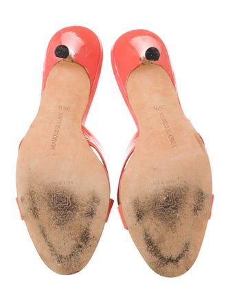 Manolo Blahnik Patent Leather Slides