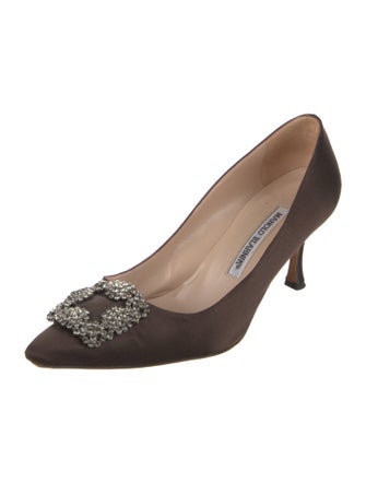 Manolo Blahnik Hangisi Satin Pumps