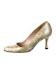 Manolo Blahnik Patent Leather Animal Print Pumps