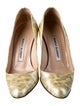 Manolo Blahnik Patent Leather Animal Print Pumps