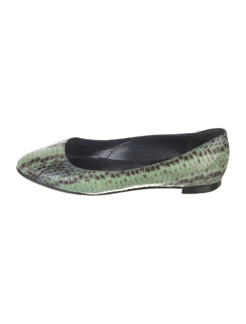 Manolo Blahnik Snakeskin Animal Print Flats